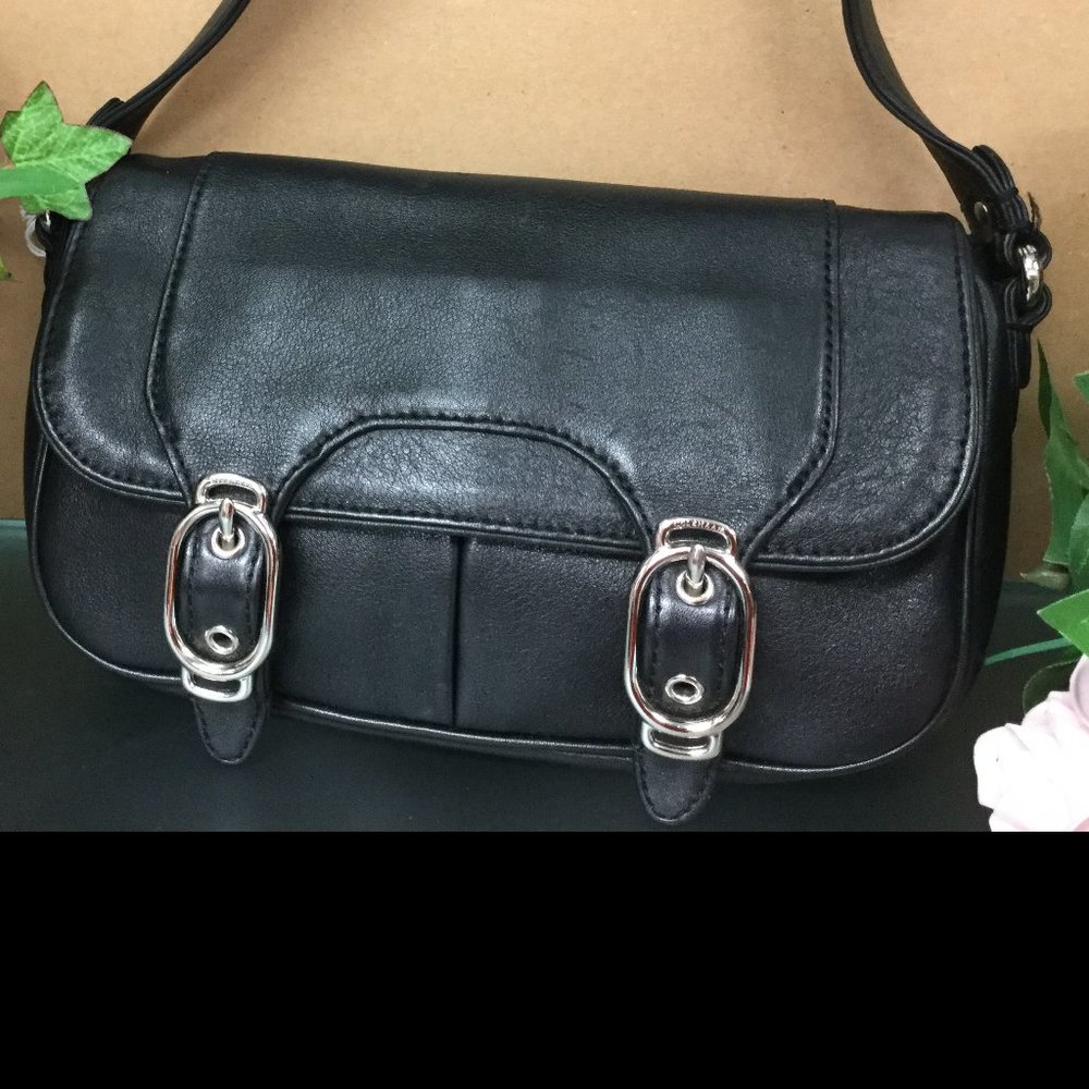 Cole Haan  women  Pure Luxury Leather Black satchel Shoulder Bag - Picture 4 of 14